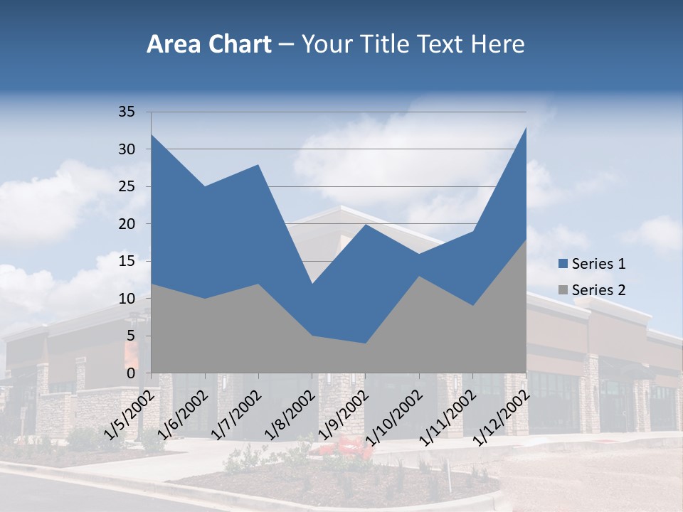 A Picture Of A Building With A Sky Background PowerPoint Template