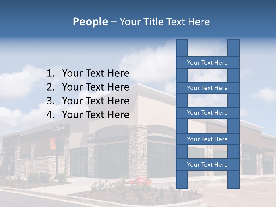 A Picture Of A Building With A Sky Background PowerPoint Template
