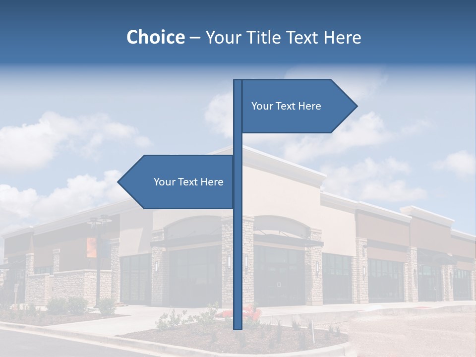 A Picture Of A Building With A Sky Background PowerPoint Template