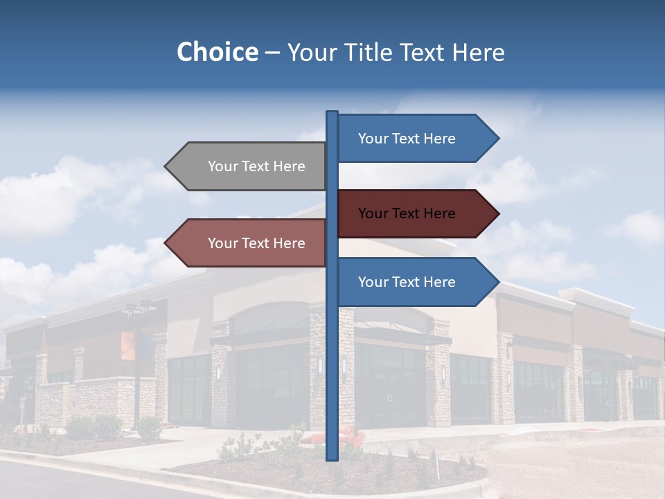 A Picture Of A Building With A Sky Background PowerPoint Template