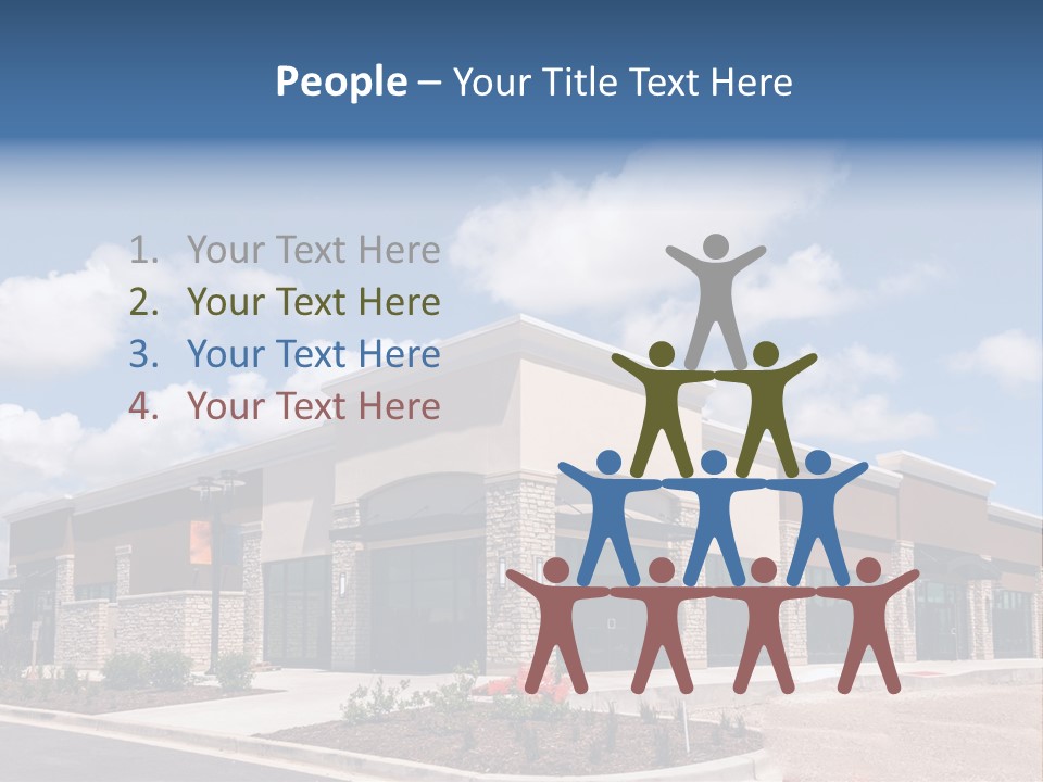 A Picture Of A Building With A Sky Background PowerPoint Template