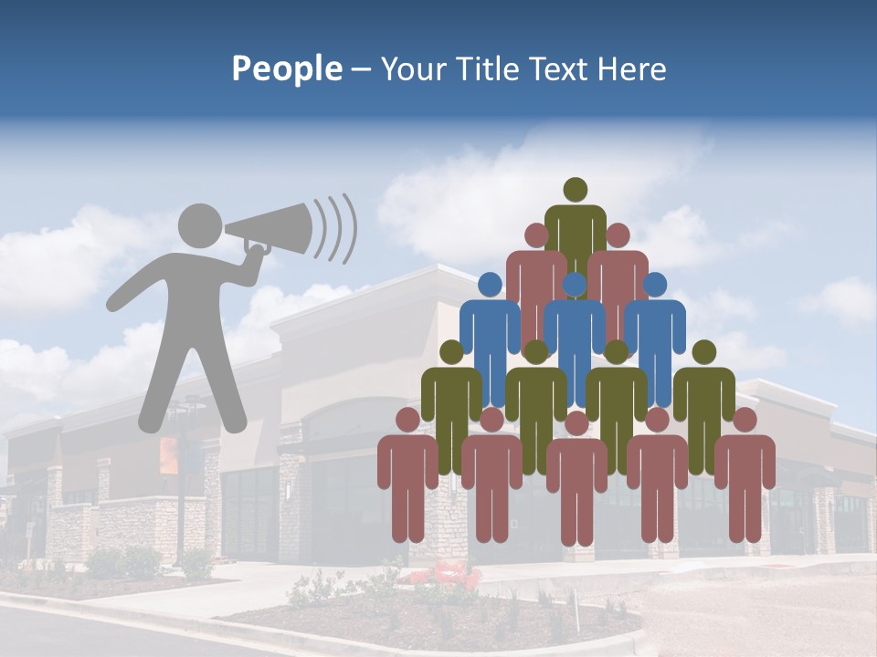A Picture Of A Building With A Sky Background PowerPoint Template
