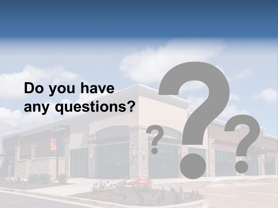A Picture Of A Building With A Sky Background PowerPoint Template
