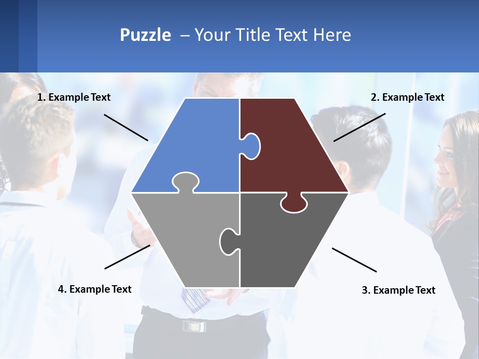 A Group Of People Standing Around Each Other Talking PowerPoint Template