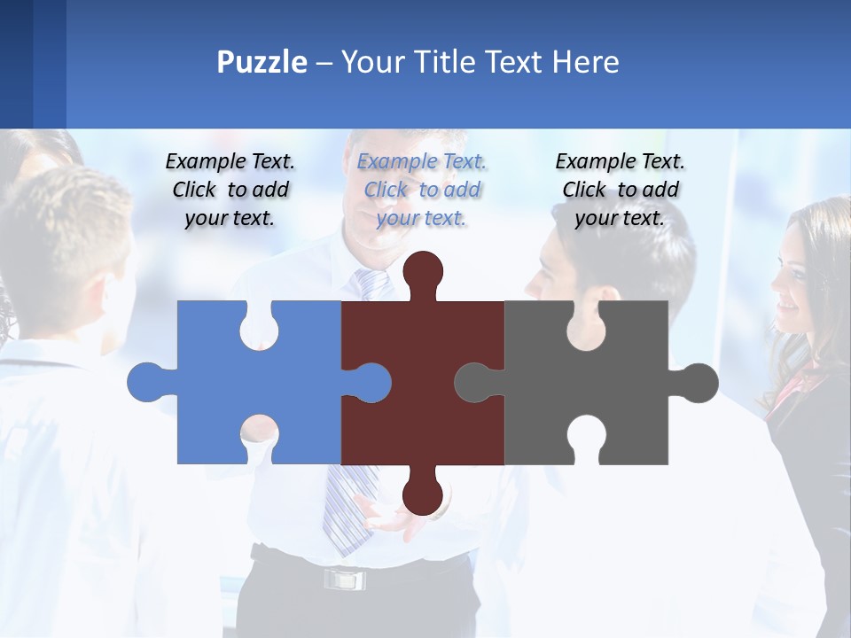 A Group Of People Standing Around Each Other Talking PowerPoint Template