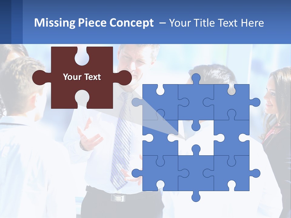 A Group Of People Standing Around Each Other Talking PowerPoint Template