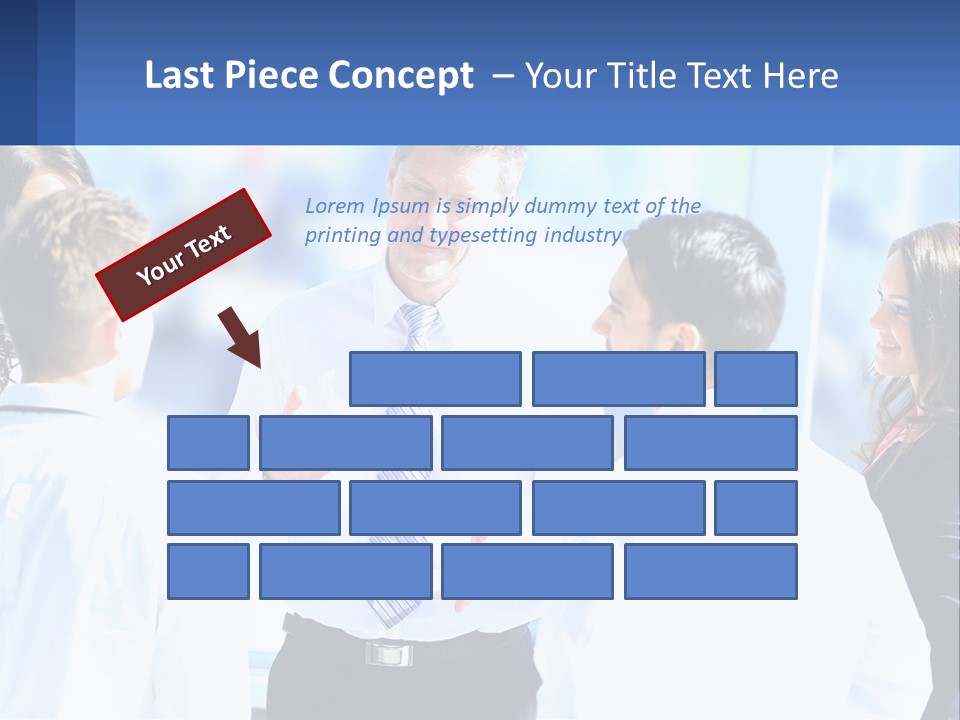 A Group Of People Standing Around Each Other Talking PowerPoint Template
