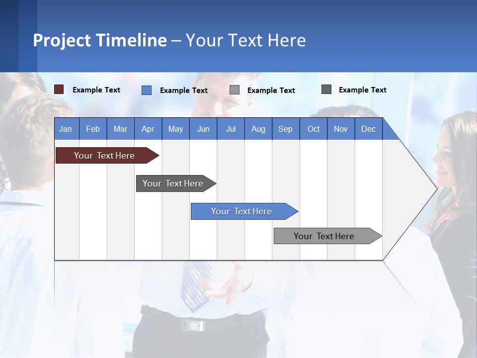 A Group Of People Standing Around Each Other Talking PowerPoint Template