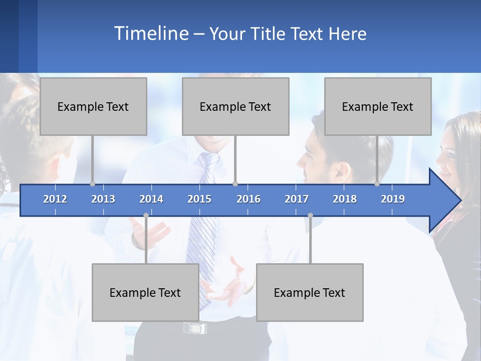 A Group Of People Standing Around Each Other Talking PowerPoint Template