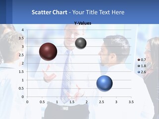 A Group Of People Standing Around Each Other Talking PowerPoint Template