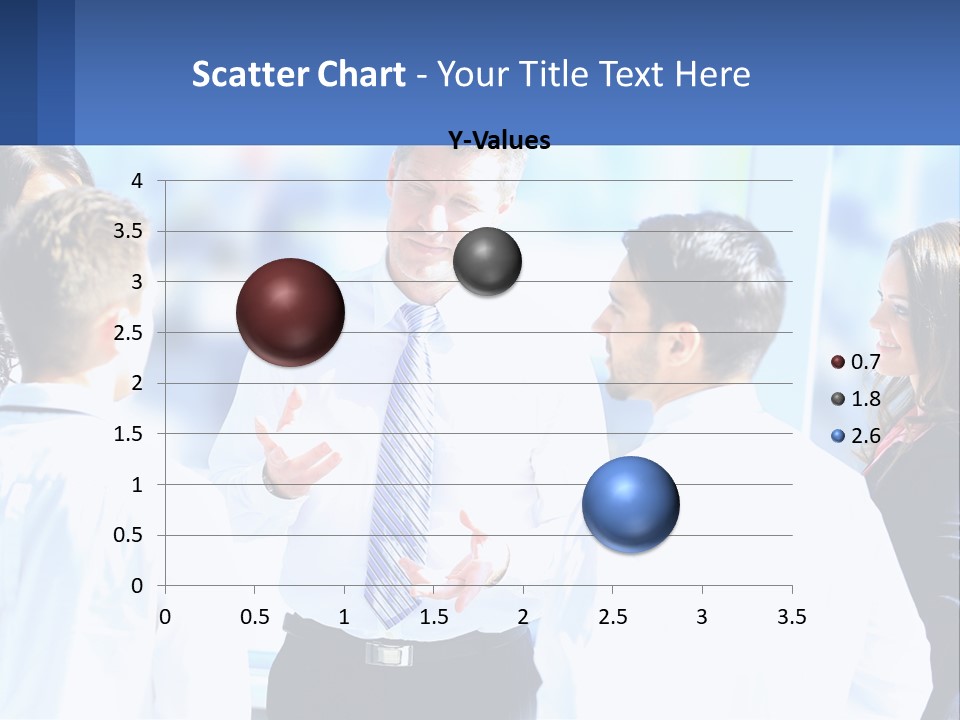 A Group Of People Standing Around Each Other Talking PowerPoint Template