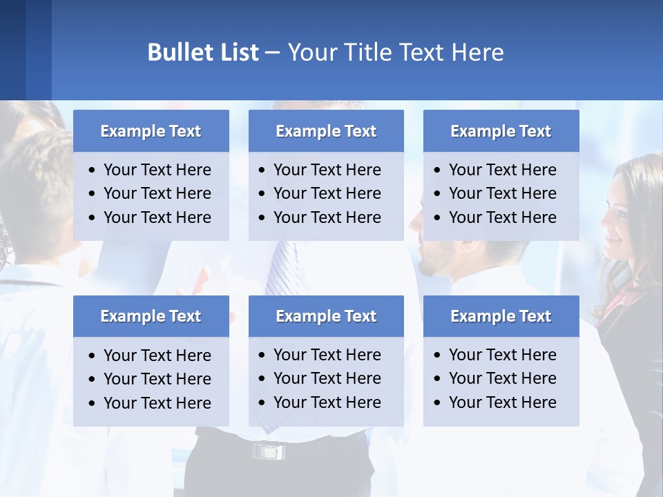 A Group Of People Standing Around Each Other Talking PowerPoint Template