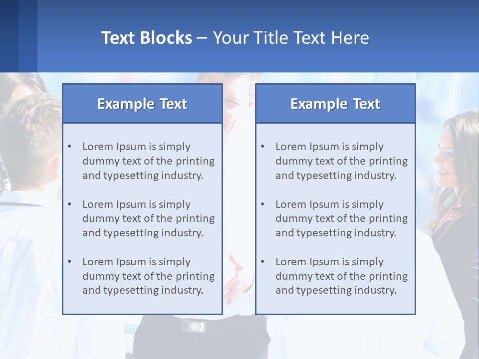 A Group Of People Standing Around Each Other Talking PowerPoint Template