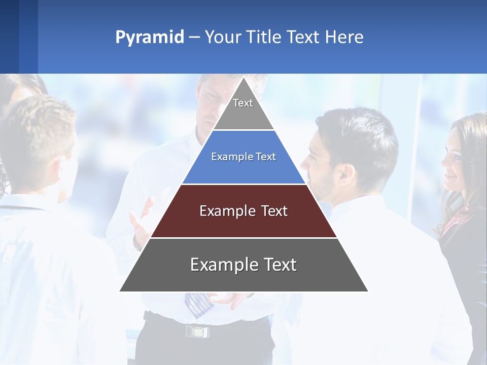 A Group Of People Standing Around Each Other Talking PowerPoint Template