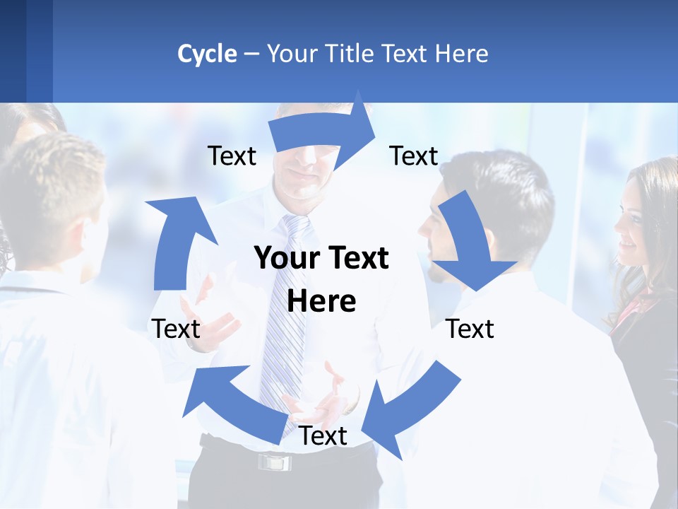 A Group Of People Standing Around Each Other Talking PowerPoint Template