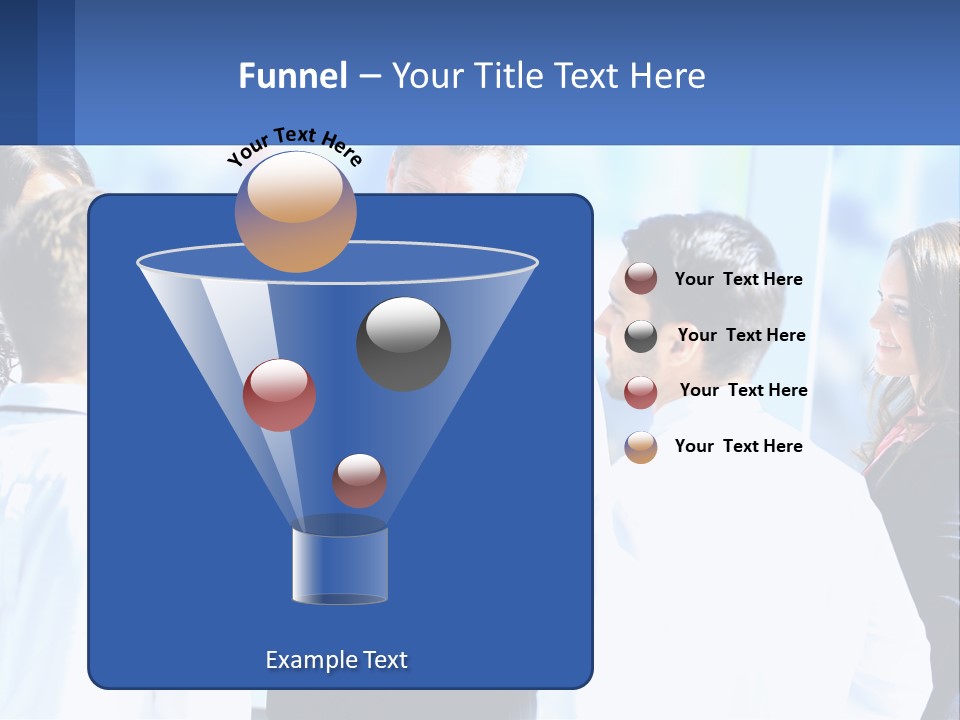A Group Of People Standing Around Each Other Talking PowerPoint Template