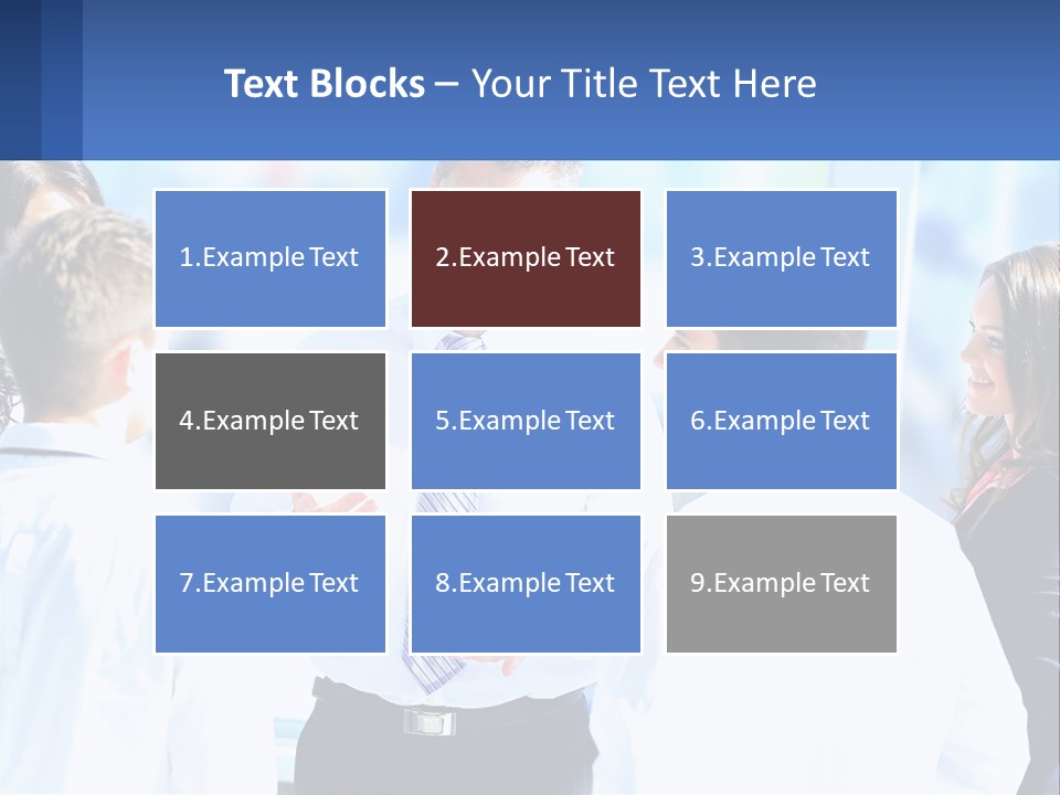 A Group Of People Standing Around Each Other Talking PowerPoint Template