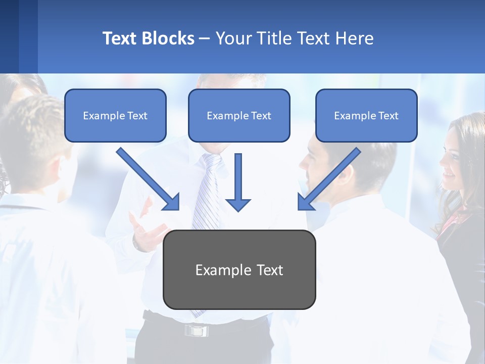 A Group Of People Standing Around Each Other Talking PowerPoint Template