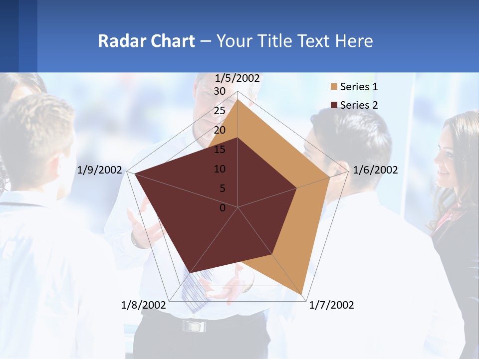A Group Of People Standing Around Each Other Talking PowerPoint Template