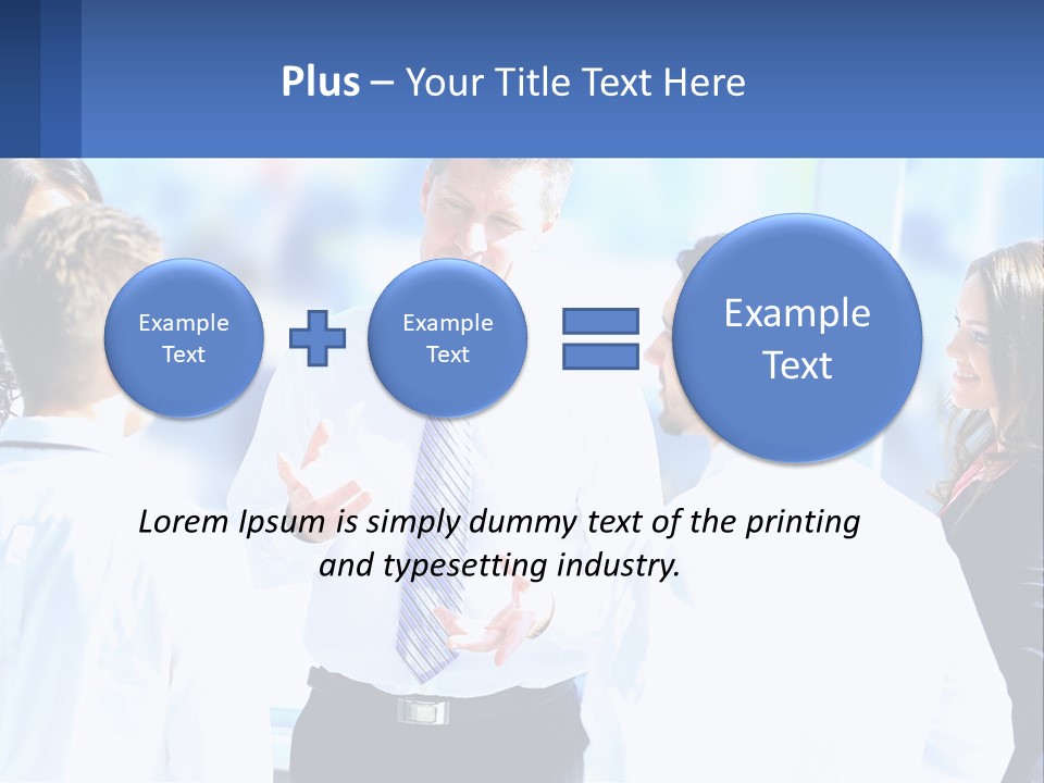 A Group Of People Standing Around Each Other Talking PowerPoint Template