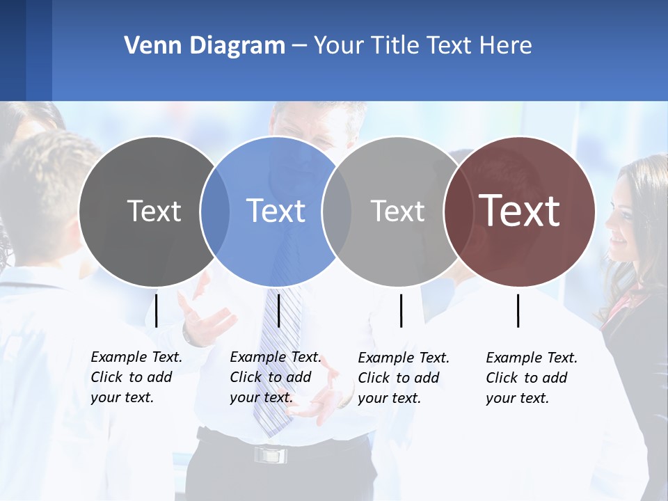 A Group Of People Standing Around Each Other Talking PowerPoint Template