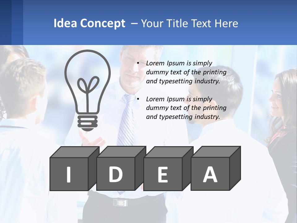 A Group Of People Standing Around Each Other Talking PowerPoint Template