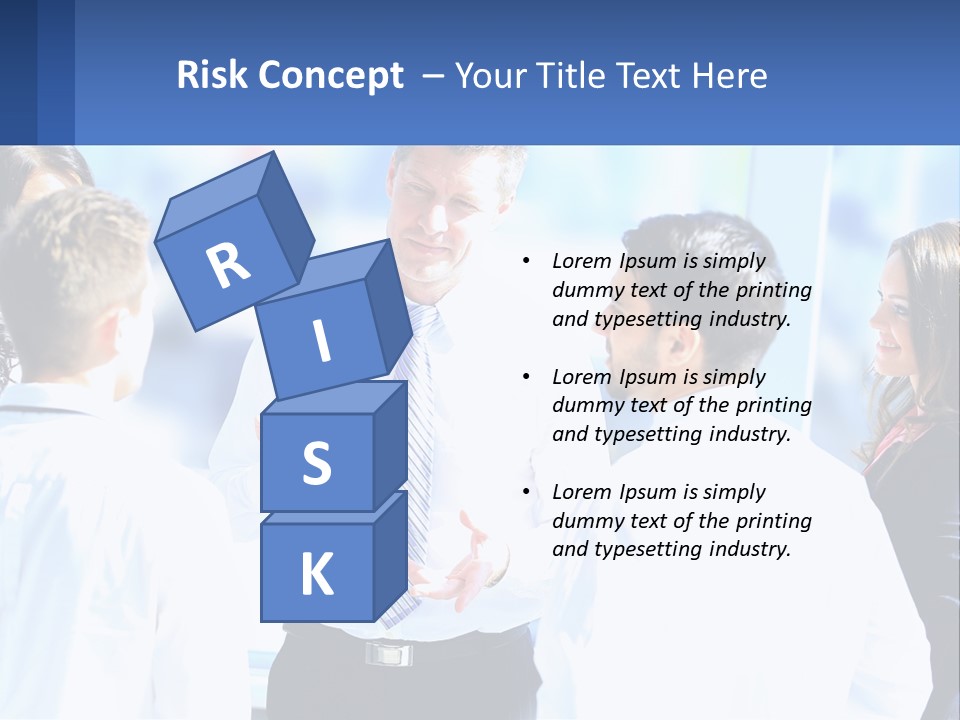 A Group Of People Standing Around Each Other Talking PowerPoint Template
