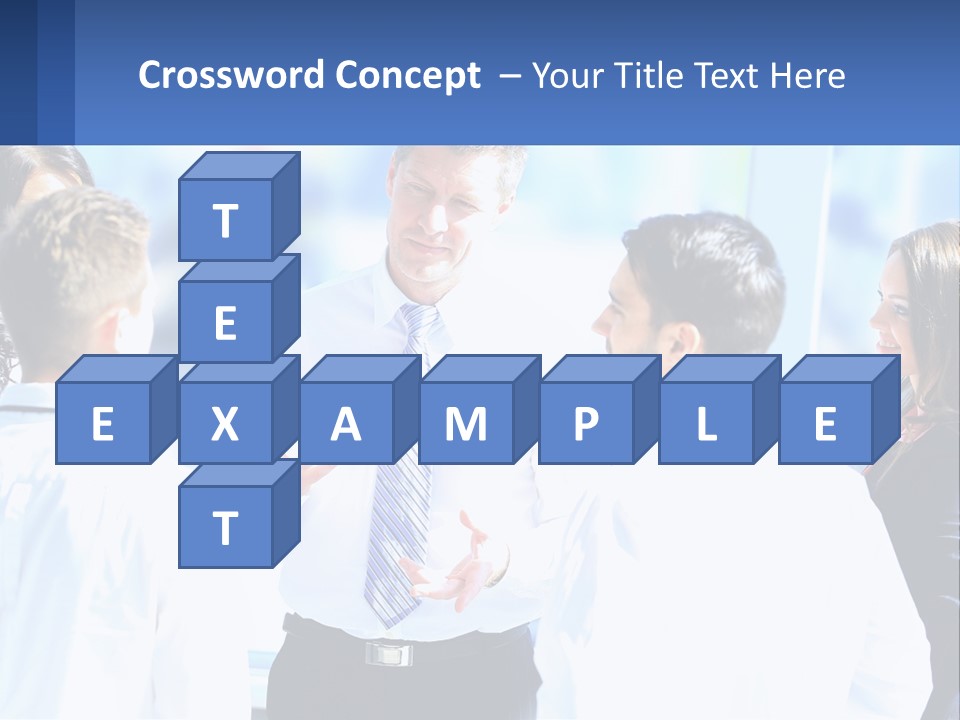 A Group Of People Standing Around Each Other Talking PowerPoint Template