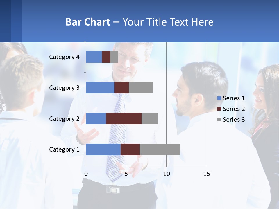 A Group Of People Standing Around Each Other Talking PowerPoint Template