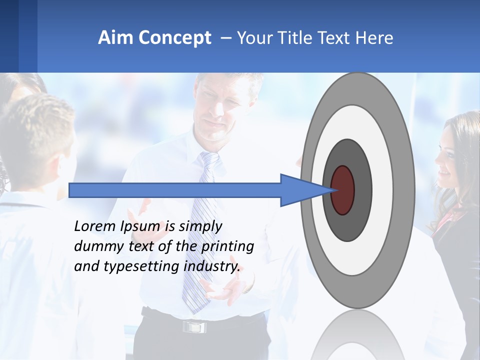 A Group Of People Standing Around Each Other Talking PowerPoint Template