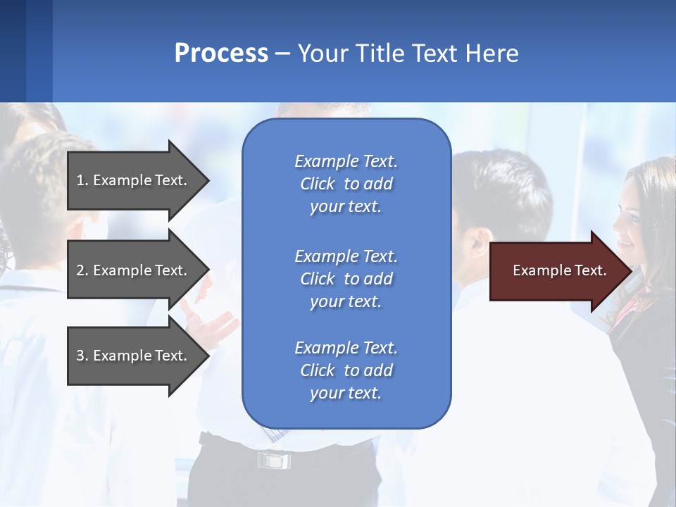 A Group Of People Standing Around Each Other Talking PowerPoint Template