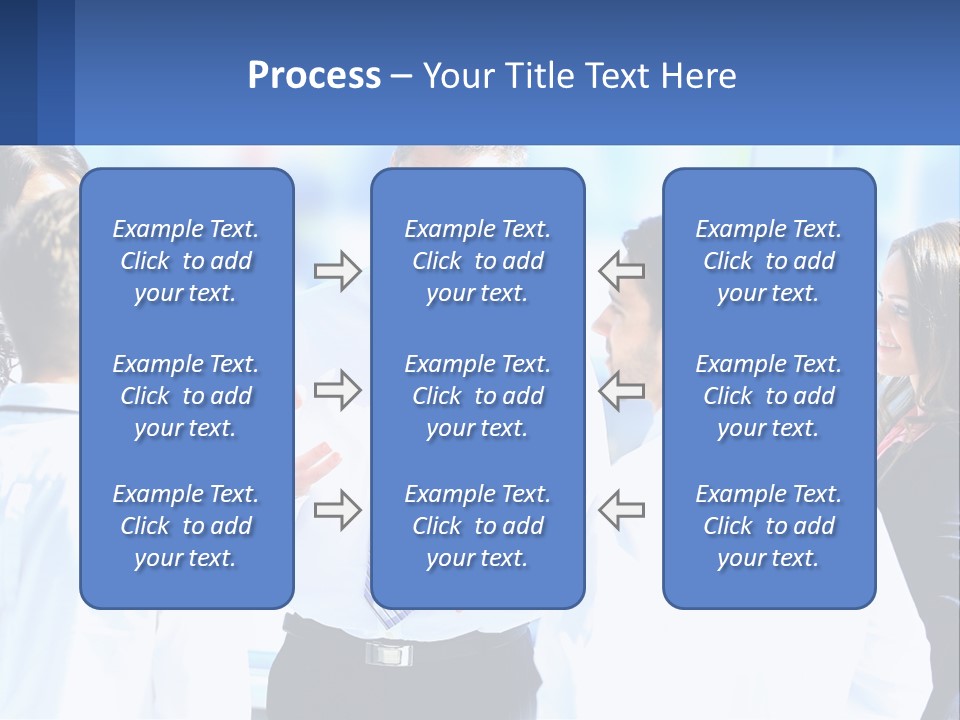 A Group Of People Standing Around Each Other Talking PowerPoint Template