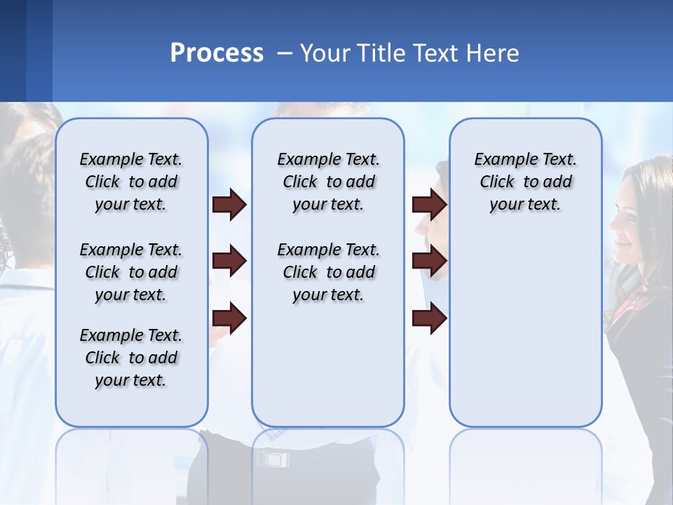 A Group Of People Standing Around Each Other Talking PowerPoint Template