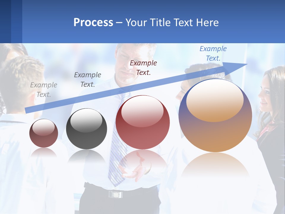 A Group Of People Standing Around Each Other Talking PowerPoint Template