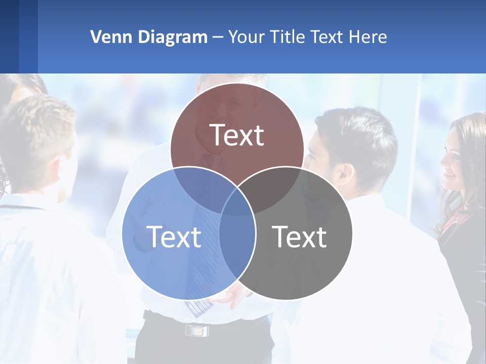 A Group Of People Standing Around Each Other Talking PowerPoint Template