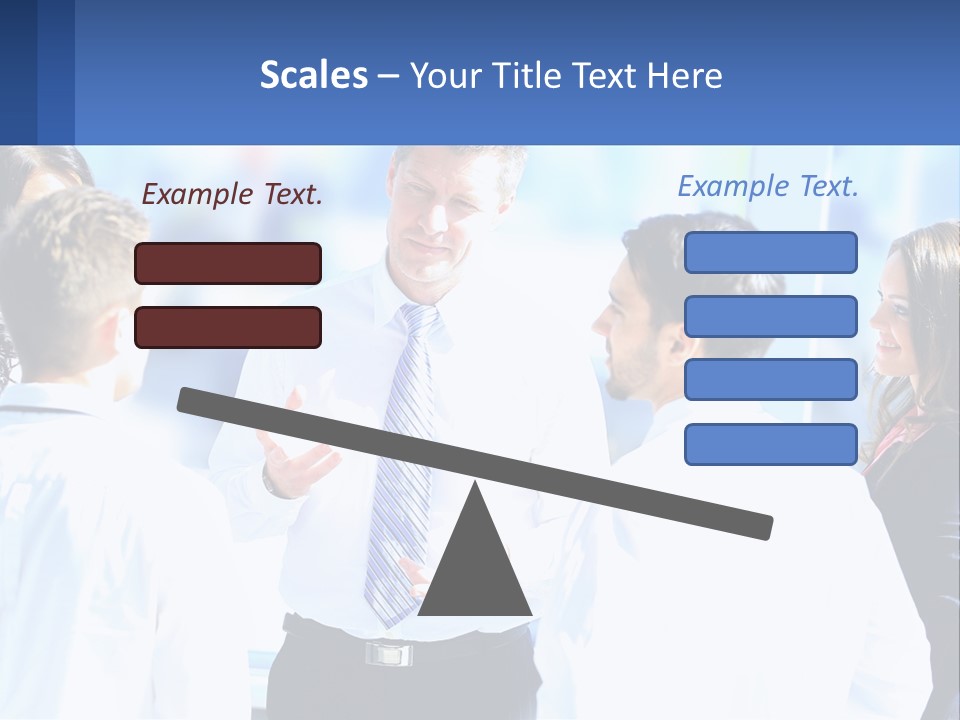 A Group Of People Standing Around Each Other Talking PowerPoint Template