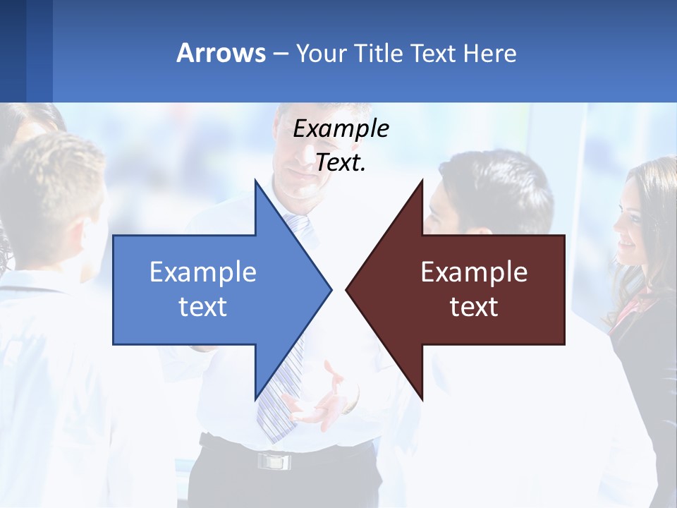 A Group Of People Standing Around Each Other Talking PowerPoint Template