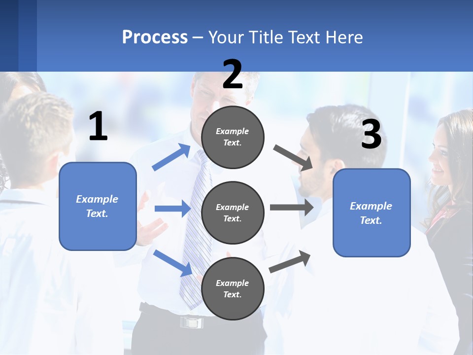 A Group Of People Standing Around Each Other Talking PowerPoint Template