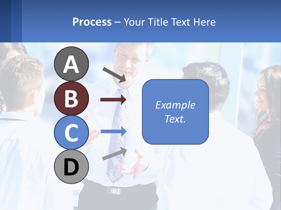 A Group Of People Standing Around Each Other Talking PowerPoint Template