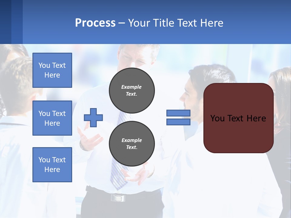 A Group Of People Standing Around Each Other Talking PowerPoint Template