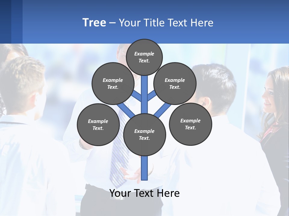 A Group Of People Standing Around Each Other Talking PowerPoint Template