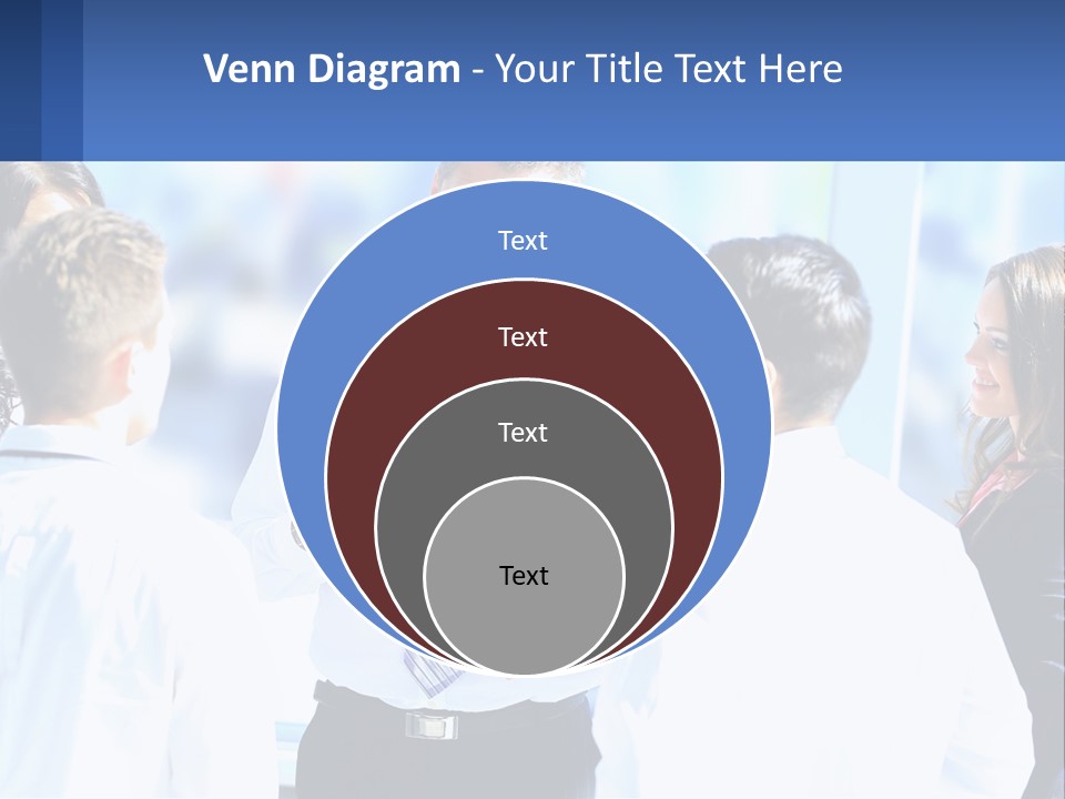 A Group Of People Standing Around Each Other Talking PowerPoint Template