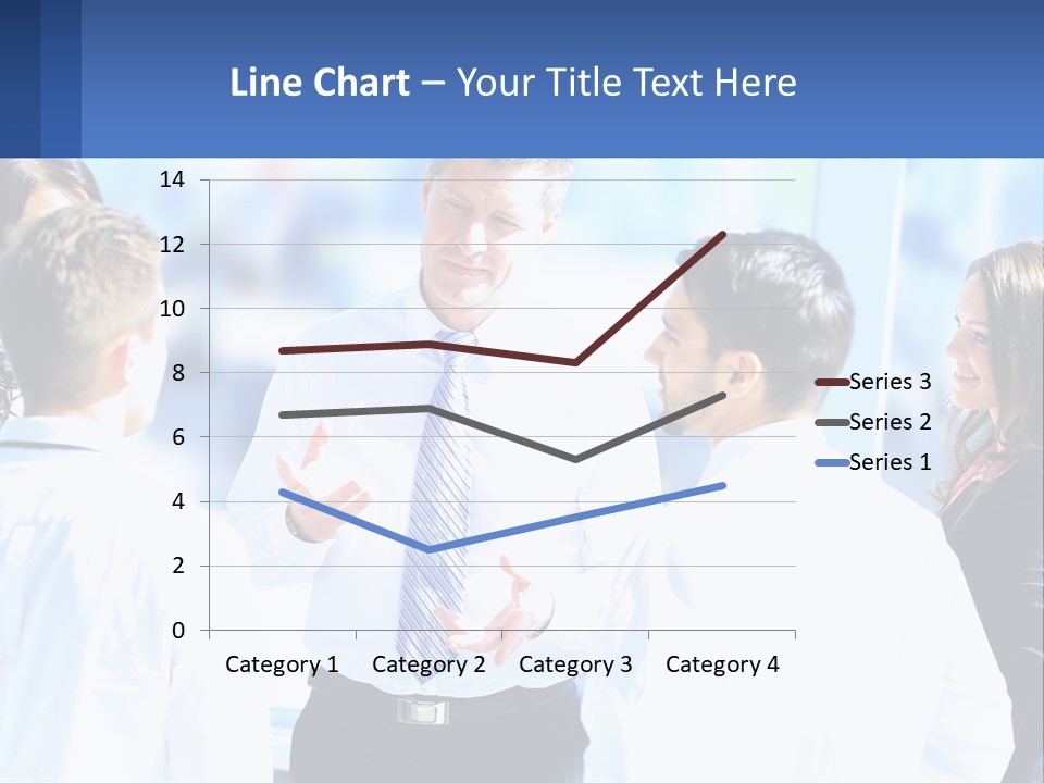 A Group Of People Standing Around Each Other Talking PowerPoint Template