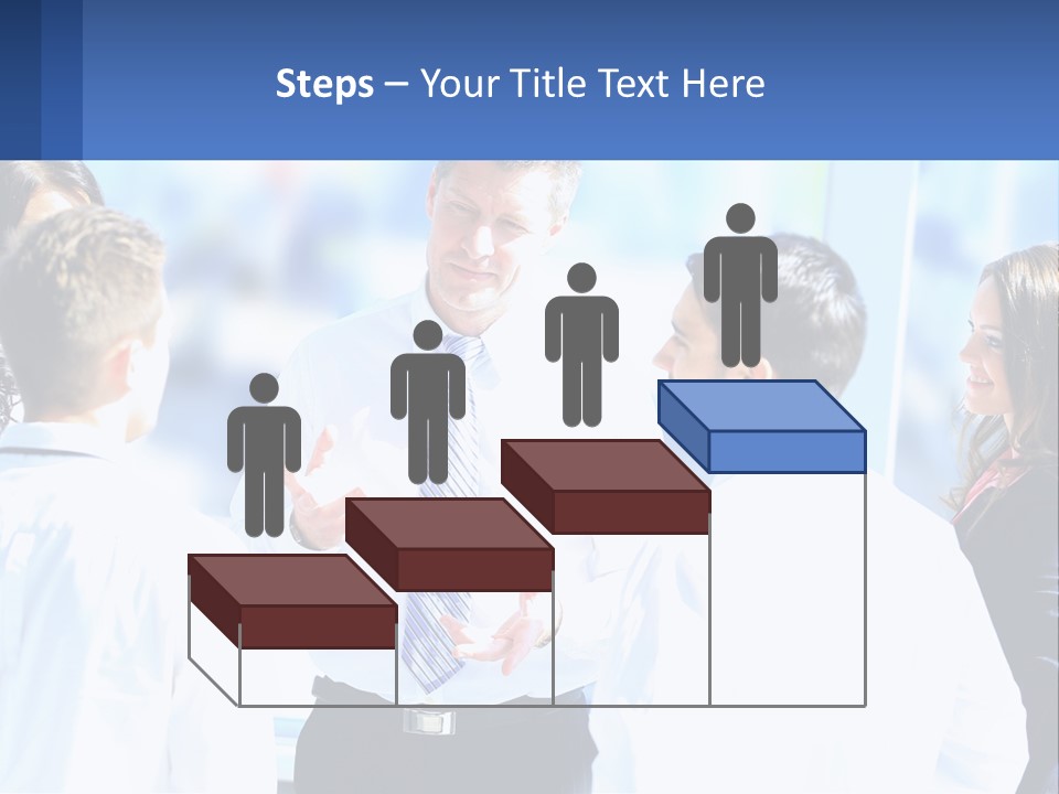 A Group Of People Standing Around Each Other Talking PowerPoint Template