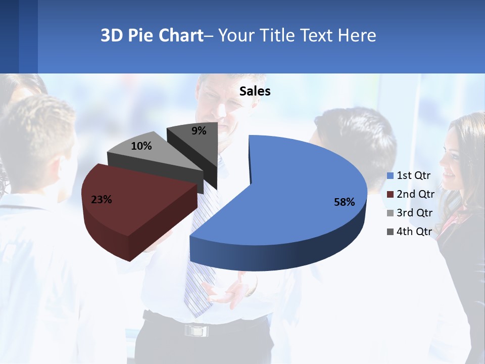 A Group Of People Standing Around Each Other Talking PowerPoint Template