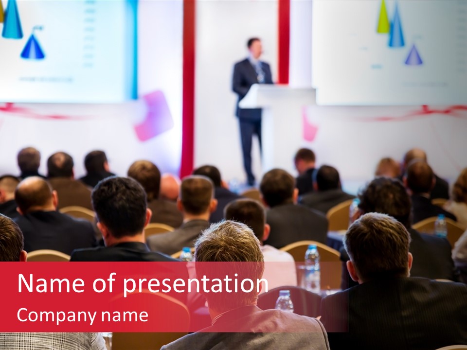 A Man Giving A Presentation To A Group Of People PowerPoint Template