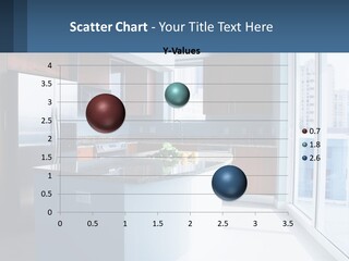A Kitchen With A Center Island With A Granite Counter Top PowerPoint Template