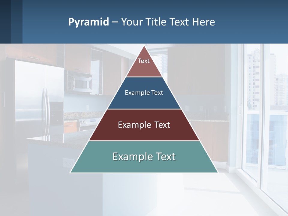 A Kitchen With A Center Island With A Granite Counter Top PowerPoint Template