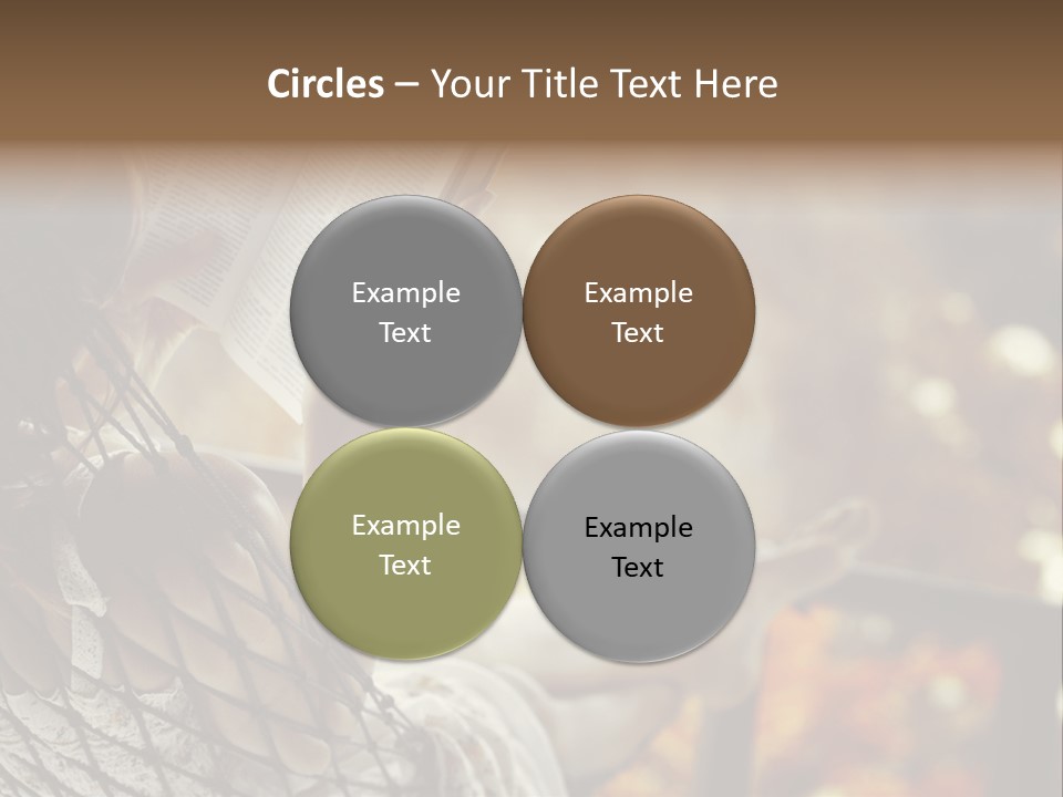 A Woman Reading A Book In A Hammock PowerPoint Template