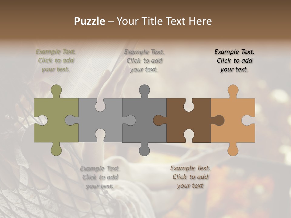 A Woman Reading A Book In A Hammock PowerPoint Template